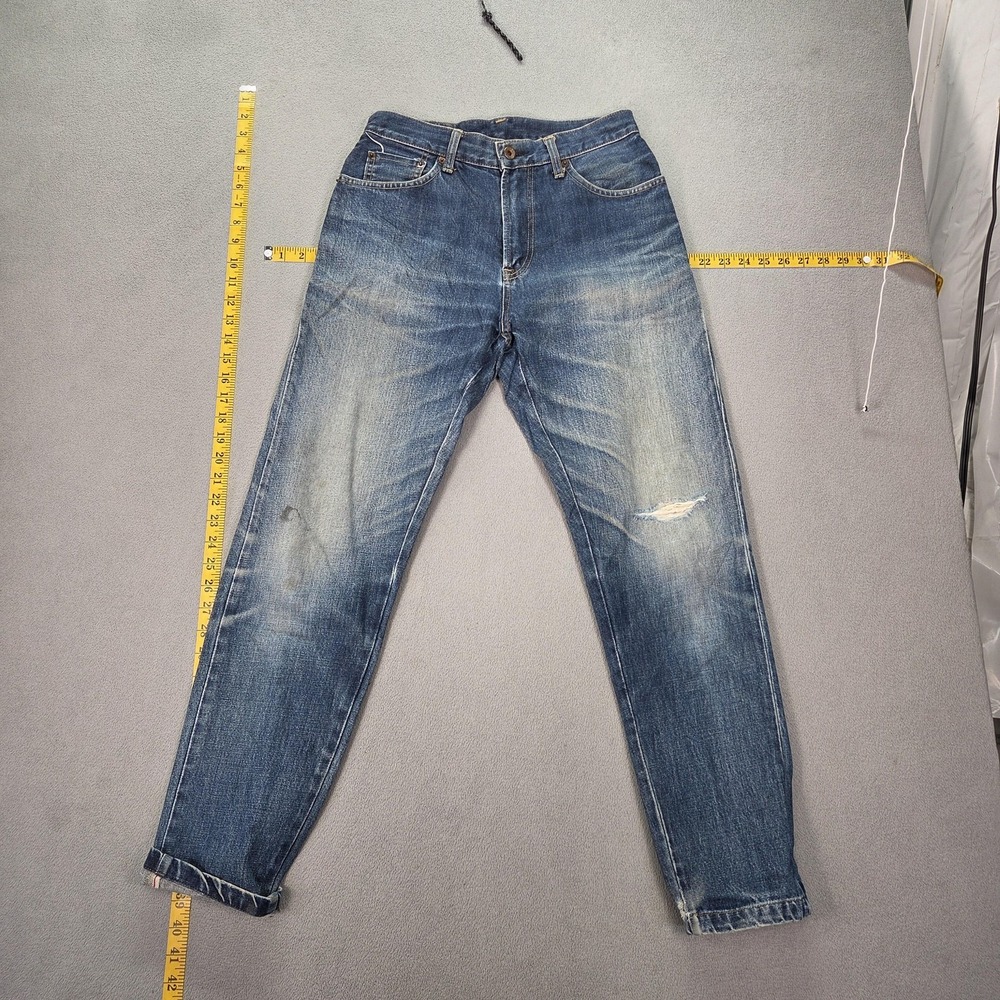 Edwin Jeans Mens‎ 505X Blue Medium Wash Tapered Zip Fly Fits 27x28